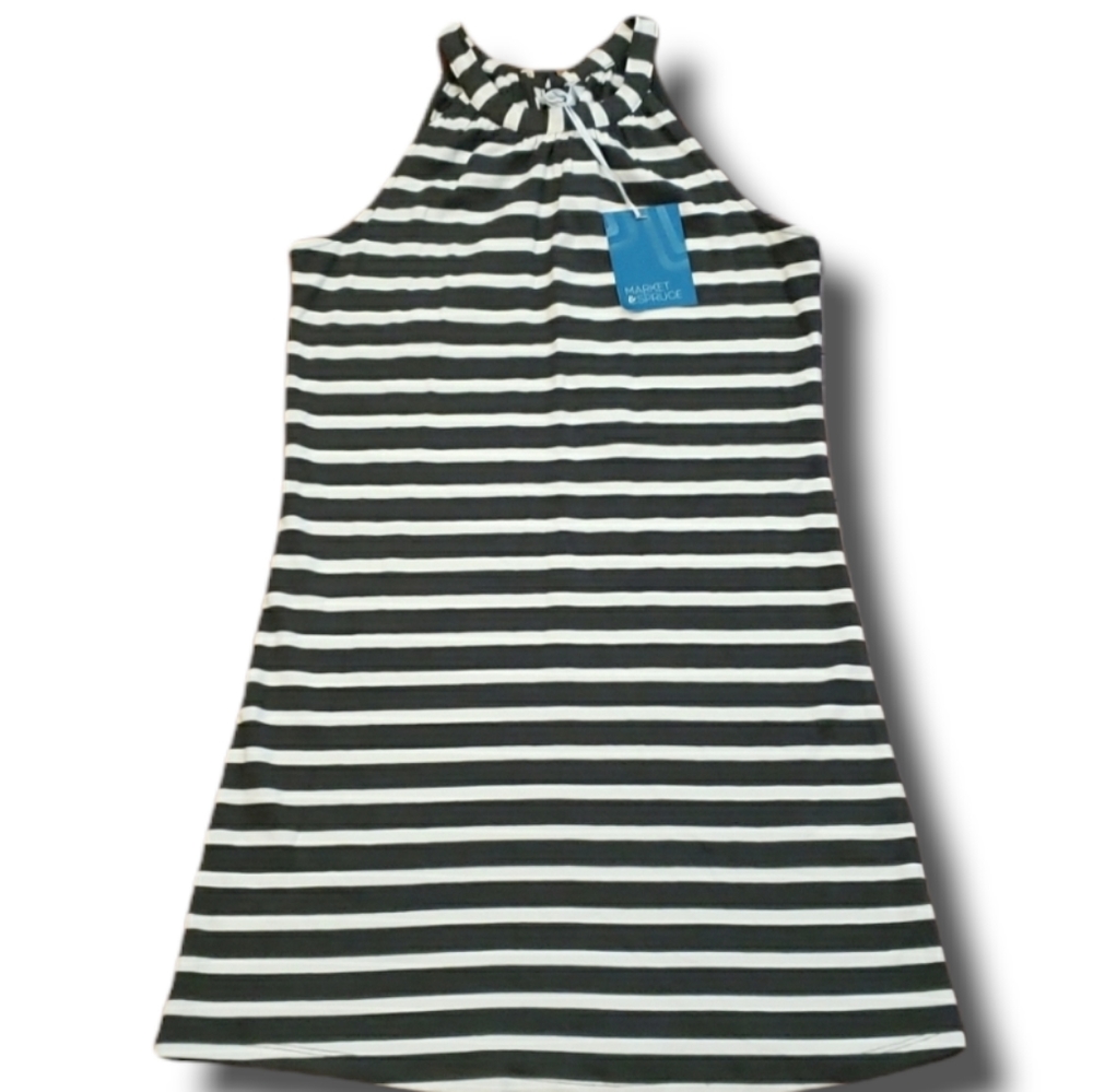 Stitch Fix | Market & Spruce Lara Knit Halter Striped Dress Size Small N…